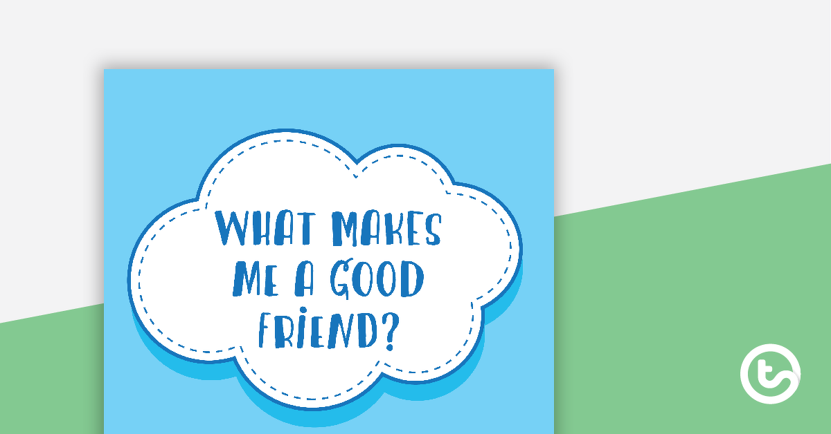 Preview image for Being a Good Friend Title Page - teaching resource