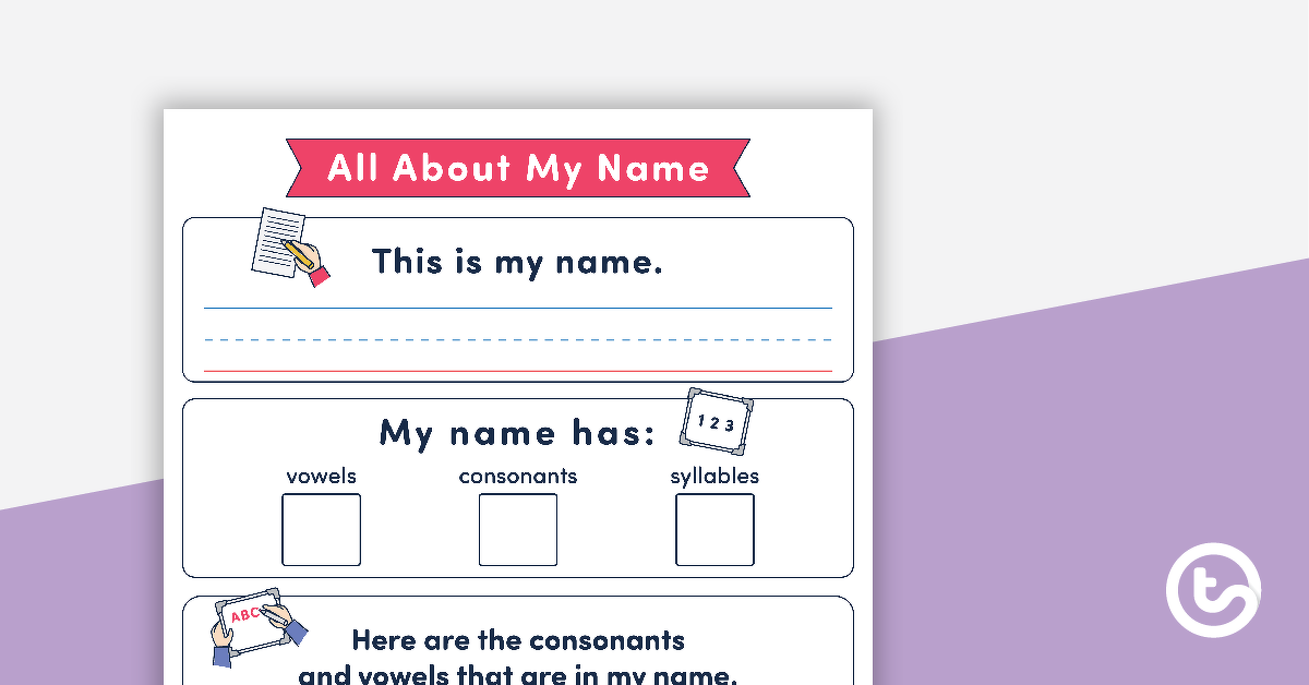 all about my name worksheet teach starter