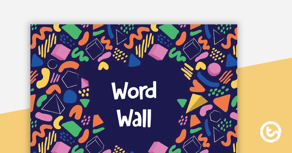 Thumbnail of Sketchy Shapes – Word Wall Template - teaching resource