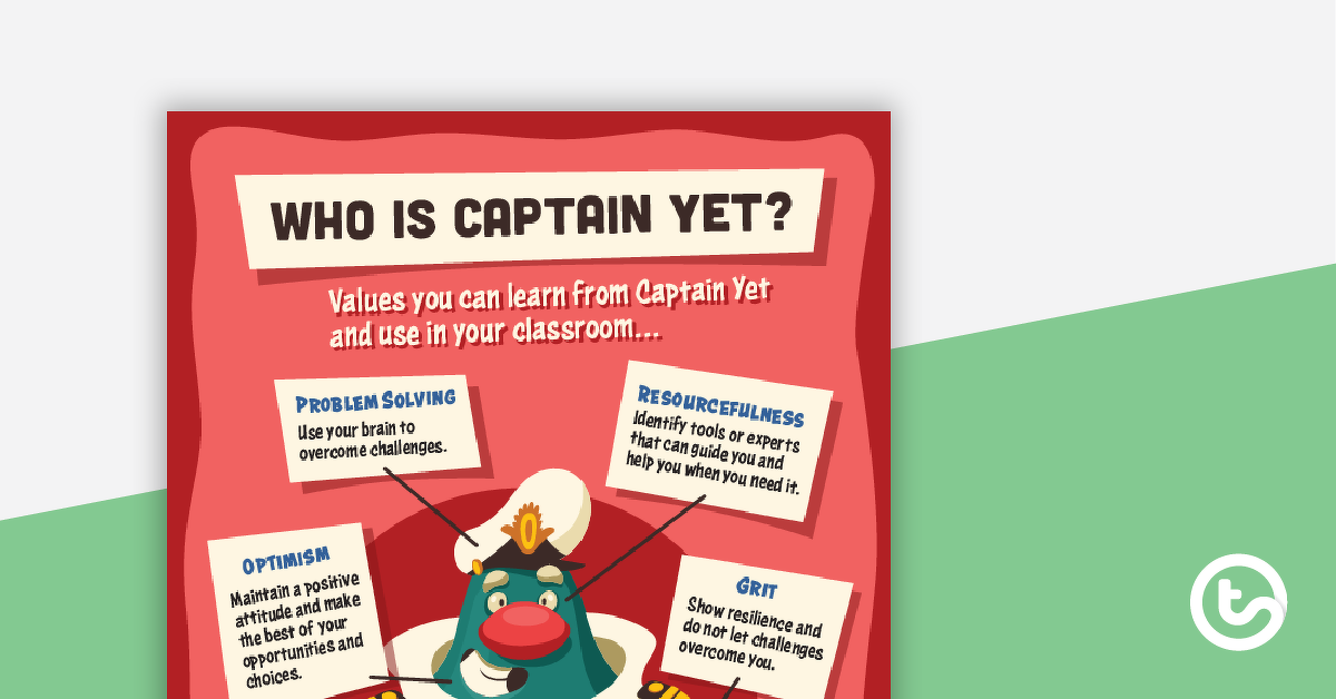 Preview image for Captain Yet – Values Poster - teaching resource