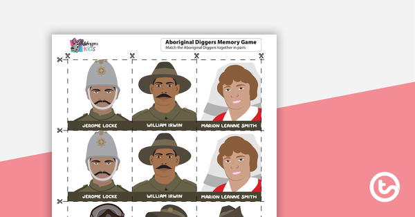 Preview image for Aboriginal ANZAC's - Memory Card Game - teaching resource