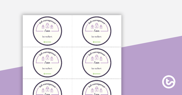 Preview image for Social and Emotional Learning - Self-Management Badges - teaching resource