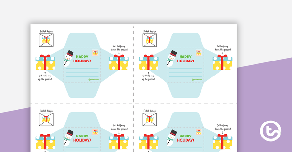 Preview image for Happy Holidays! - Mini Envelopes - teaching resource