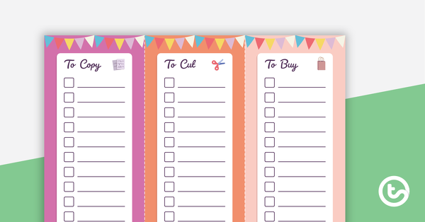 Preview image for Back-to-School Checklists - teaching resource