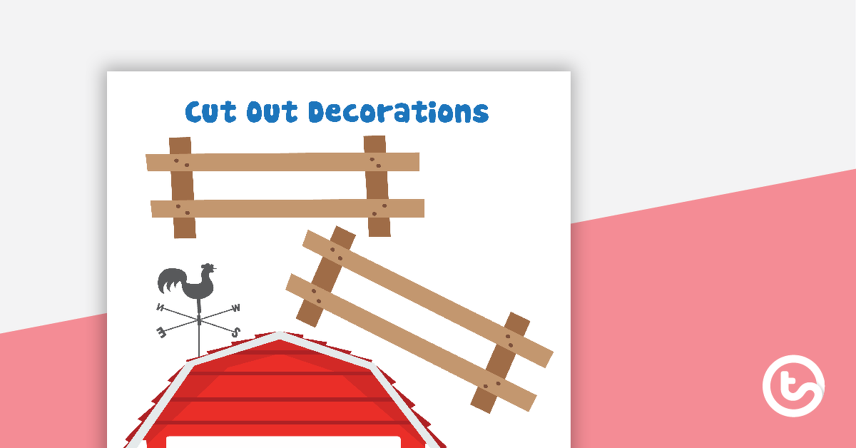Preview image for Farm Yard - Cut Out Decorations - teaching resource