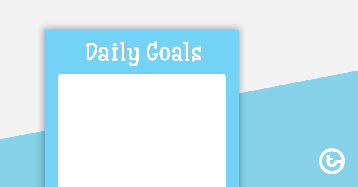 Preview image for Good Friends - Daily Goals - teaching resource