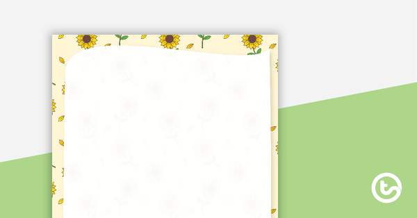 Thumbnail of Sunflowers – Portrait Page Border - teaching resource