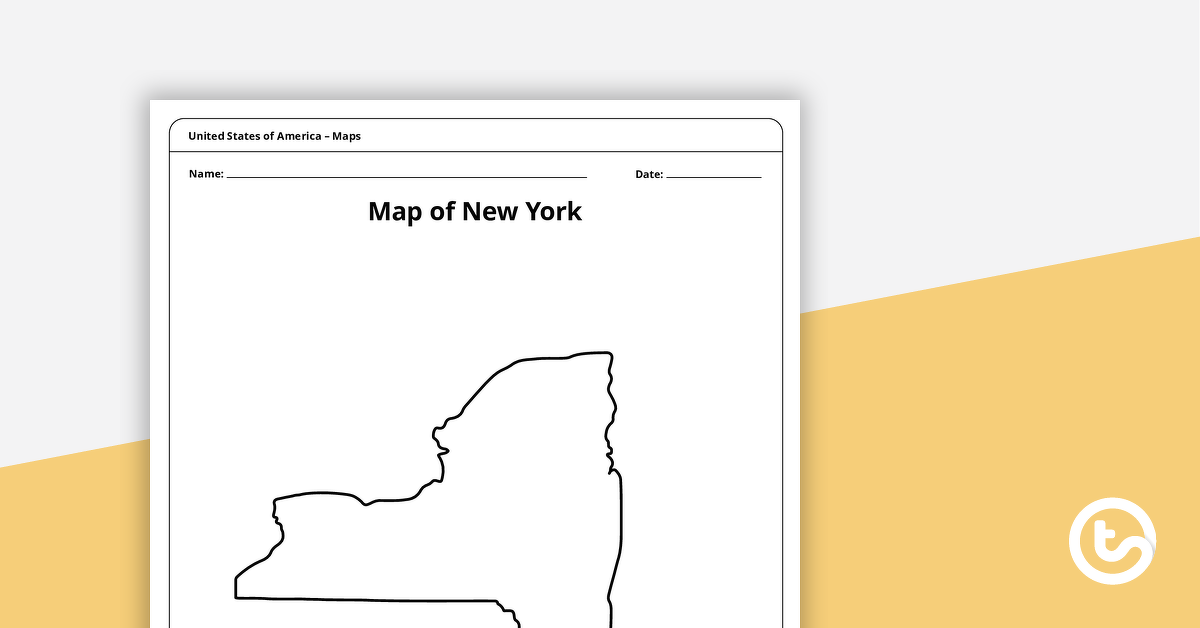 为纽约模板地图的预览图像-教学资源