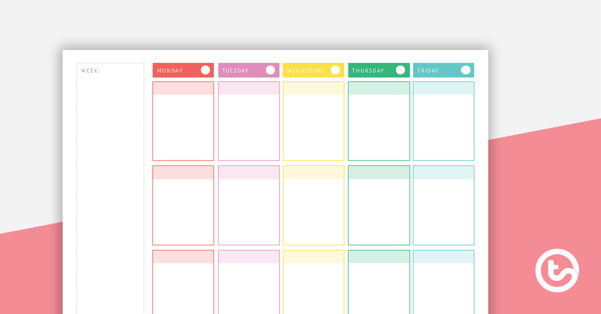 Preview image for Inspire Printable Teacher Planner - Weekly Overview - teaching resource