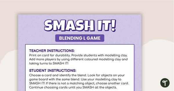 预览image for SMASH IT! Blending 'l' Game - teaching resource