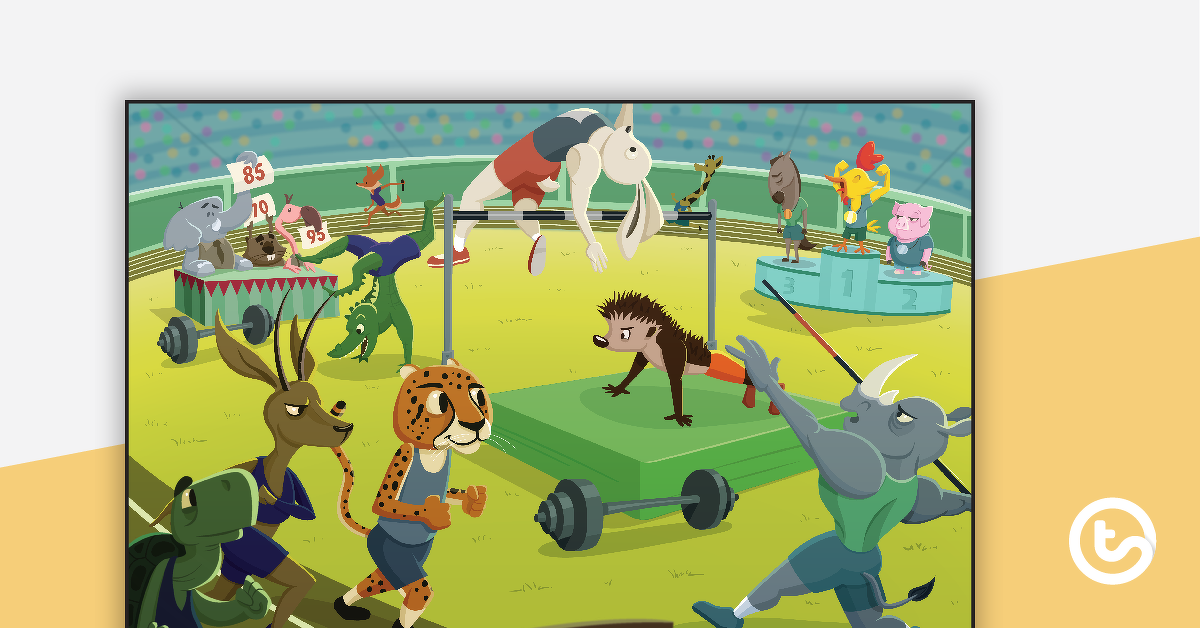 预览图像的动物游戏推论情景海报 - 教学资源