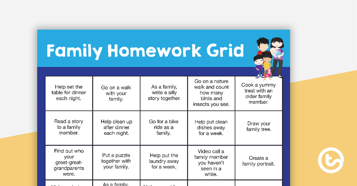 家庭作业网格预览图像-教学资源