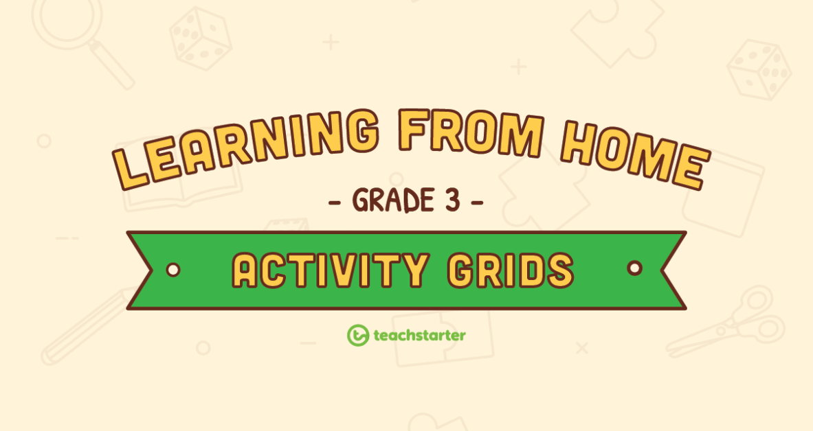 Preview image for Grade 3 – Week 3 Learning from Home Activity Grids - teaching resource
