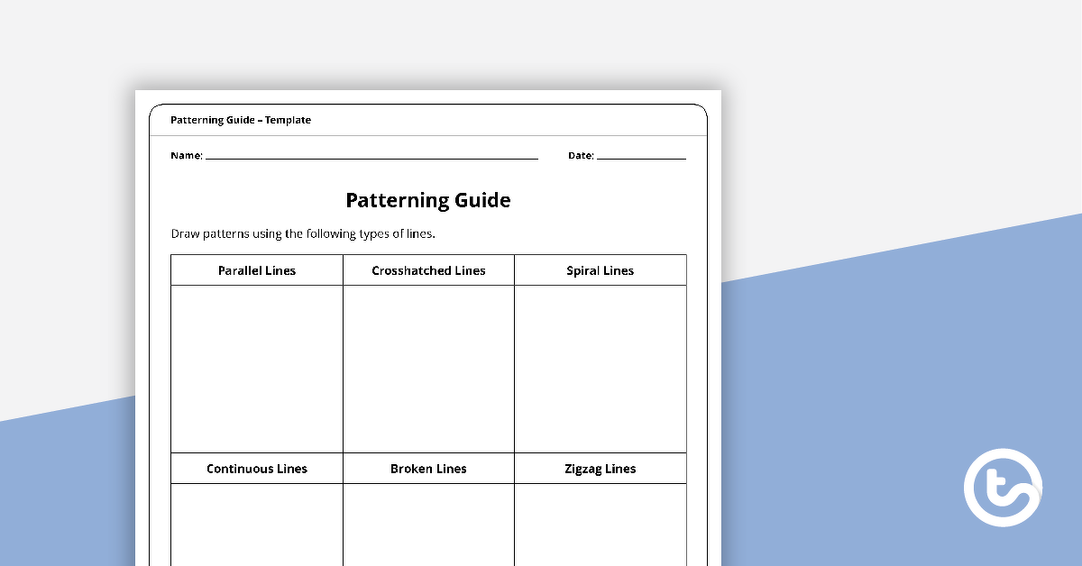 Preview image for Patterning Guide Template - Year 3 and Year 4 - teaching resource