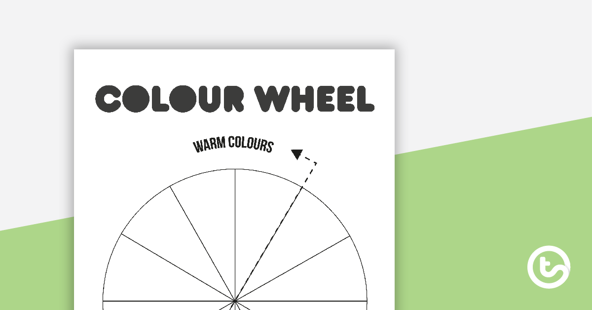 预览图像为12部分色轮和色彩理论工作表-教学资源