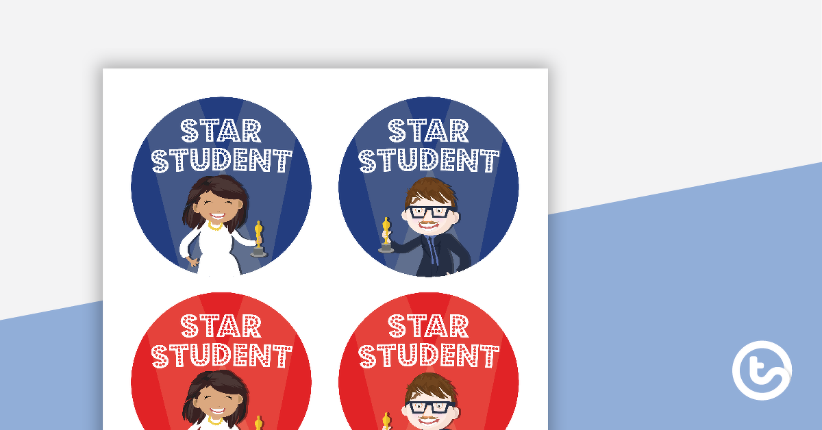 Preview image for Hollywood - Star Student Badges - teaching resource