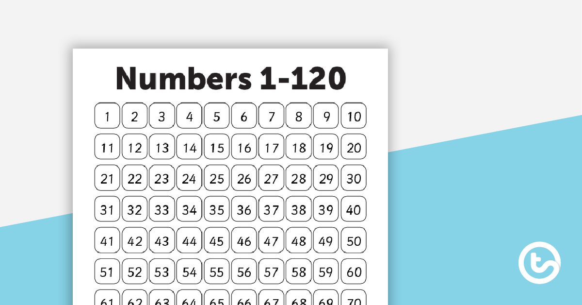 Preview image for 1–120 Number Board - teaching resource