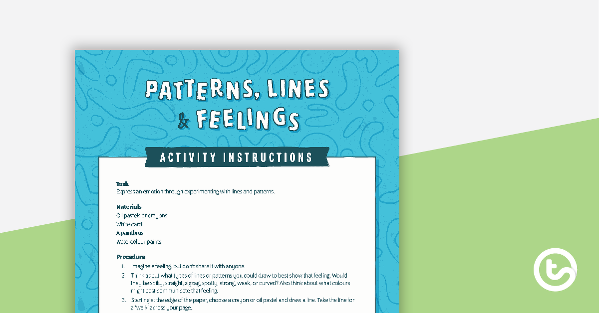 Preview image for Patterns, Lines and Feelings Activity - teaching resource