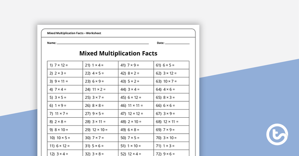 Preview image for Multiplication and Division Speed Drill Worksheets – Mixed Facts - teaching resource