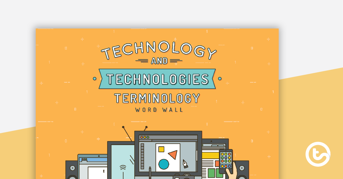 技术和技术术语的预览图像 - 字墙 - 教学资源
