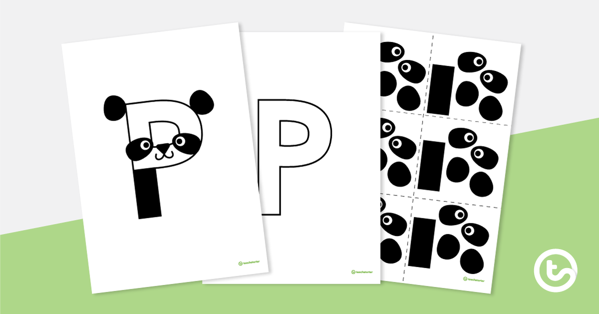 预览图像信工艺活动vity - 'P' is For Panda - teaching resource