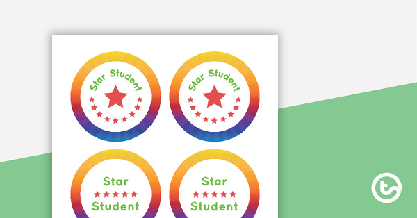 缩略图的彩虹——明星学生徽章——教学资源