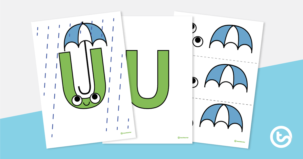 预览图像信工艺活动vity - 'U' is For Umbrella - teaching resource