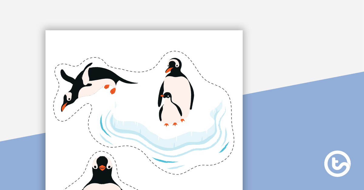 企鹅预览图像 - 切出装饰 - 教学资源