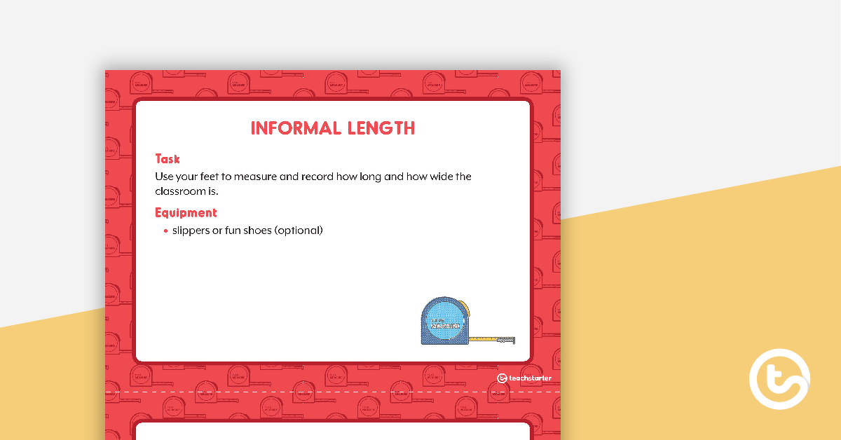 Preview image for Informal Measurement - Task Cards - teaching resource