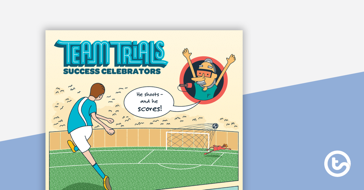 Preview image for Comic – Team Trials: Success Celebrators – Comprehension Worksheet - teaching resource