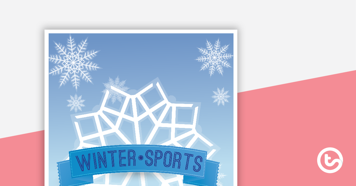 预览图像冬季奥林匹克体育海报——没有文本——教学资源