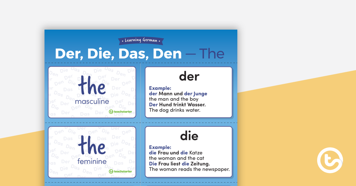 Preview image for The – German Language Flashcards - teaching resource