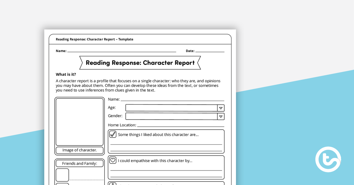 预览图像阅读响应特征报告模板——教学资源