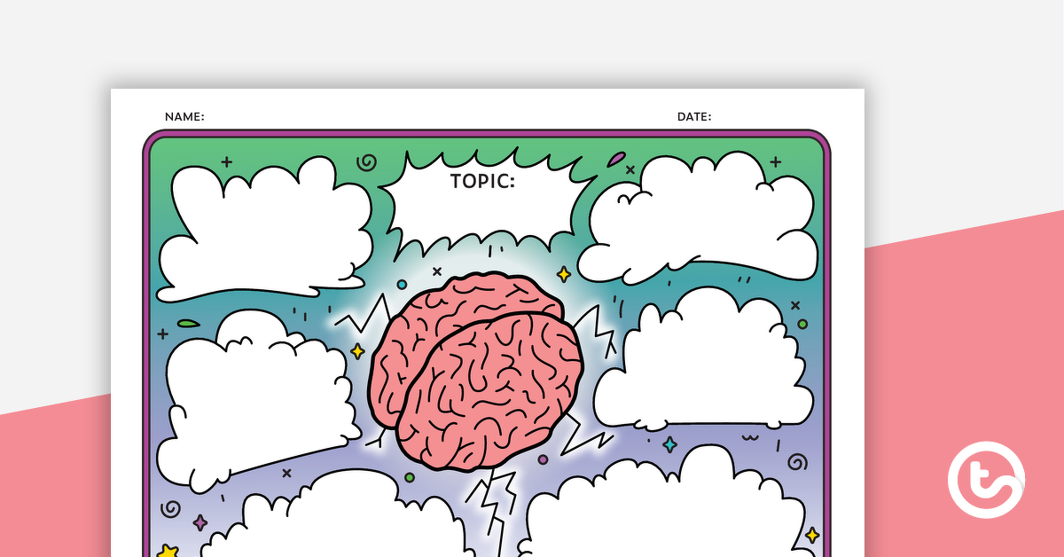 思维导图模板预览图像——大脑——教学资源