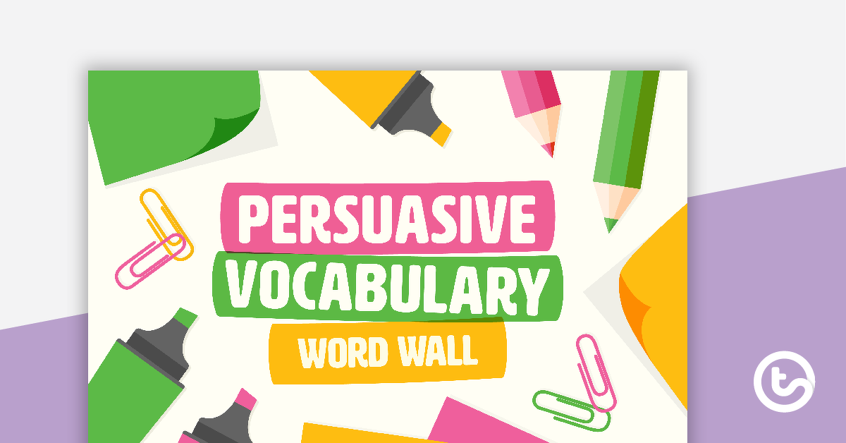 Preview image for Persuasive Vocabulary Word Wall - teaching resource