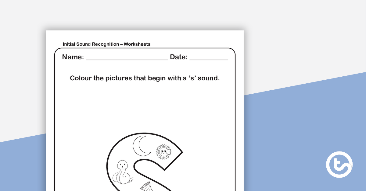Preview image for Initial Sound Recognition Worksheet (Lower Case) – Letter s - teaching resource