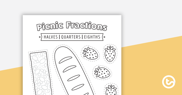 Preview image for Picnic Fractions Worksheet - teaching resource