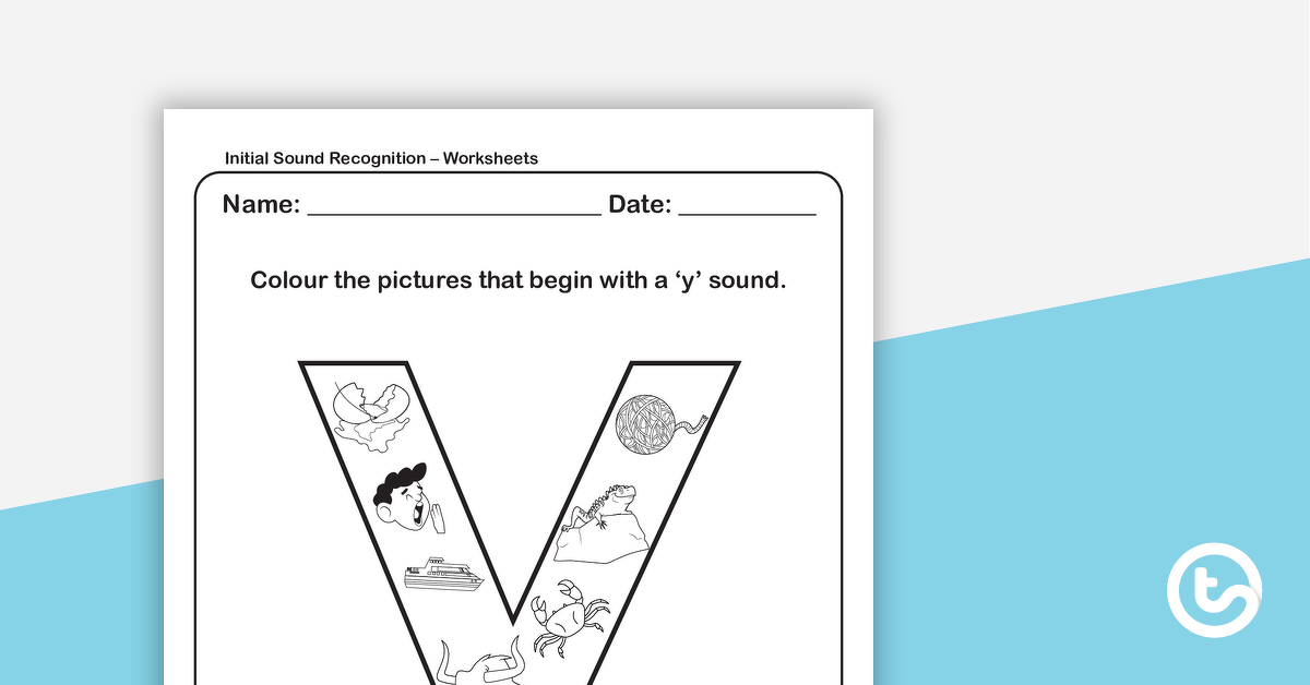 Preview image for Initial Sound Recognition Worksheet (Lower Case) – Letter y - teaching resource