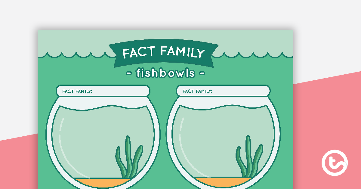 预览图像的事实家庭鱼缸-空白版本-教学资源