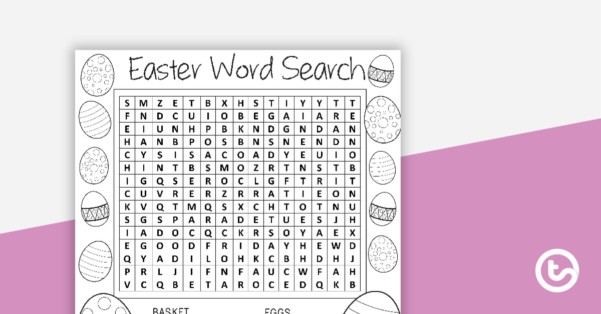 Preview image for Easter Word Search with Solution - teaching resource
