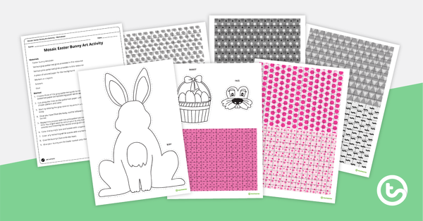 Preview image for Mosaic Easter Bunny Art Activity - teaching resource
