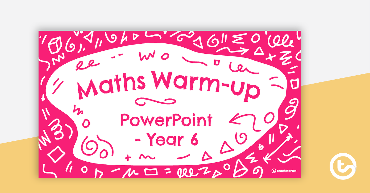 预览图像的数学Warm Ups PowerPoint - Year 6 - teaching resource