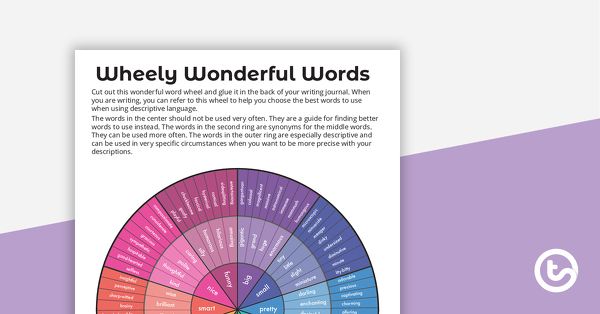 Wheely奇妙的单词的预览图像 - 形容词 - 教学资源