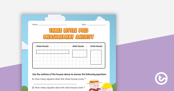 Preview image for Three Little Pigs Measurement Activity – Worksheet - teaching resource