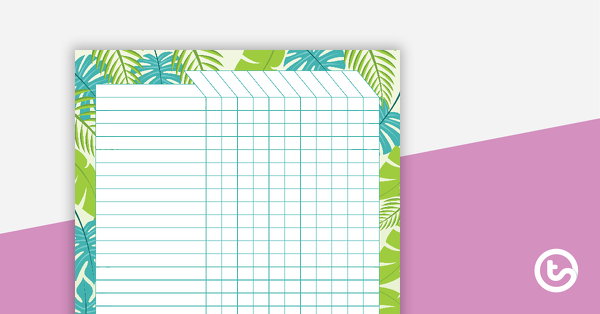 Thumbnail of Tropical Paradise Printable Teacher Planner - Assessment Tracker - teaching resource
