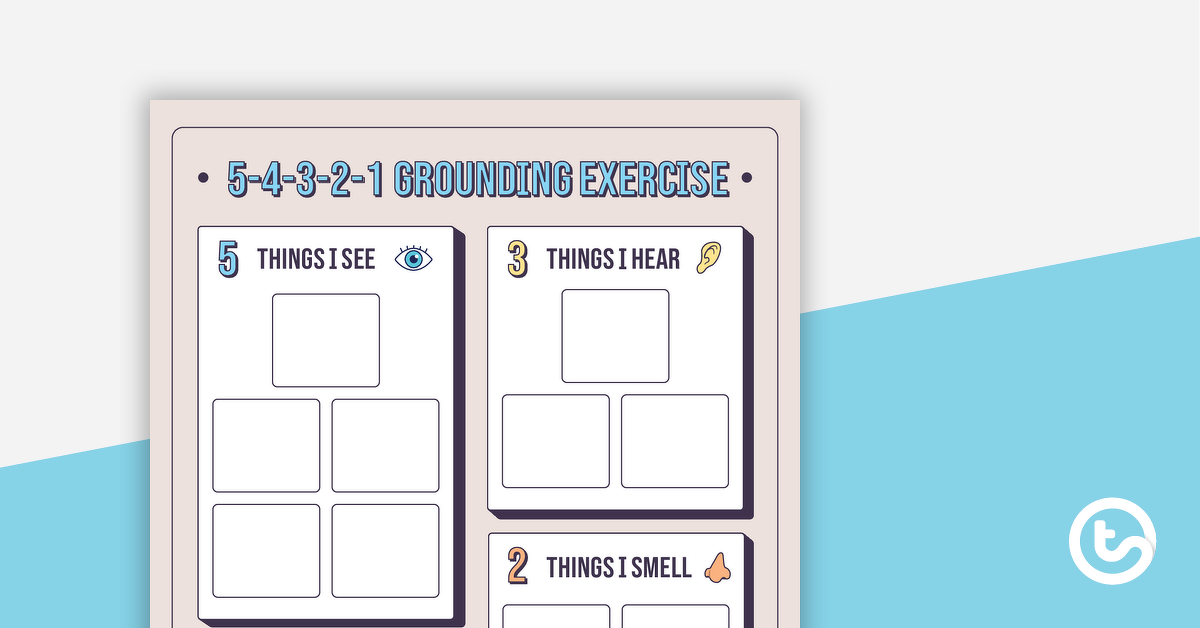 5 4 3 2 1 Grounding Exercise Worksheet Teach Starter