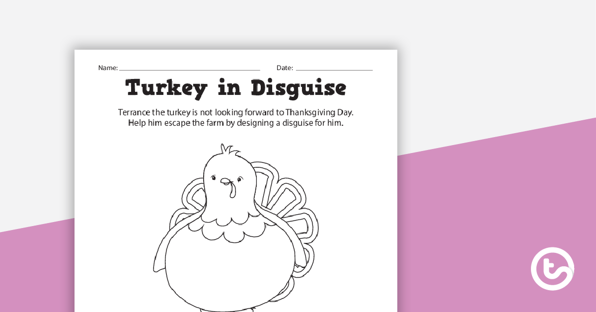 Image of Turkey in Disguise - Thanksgiving Activity