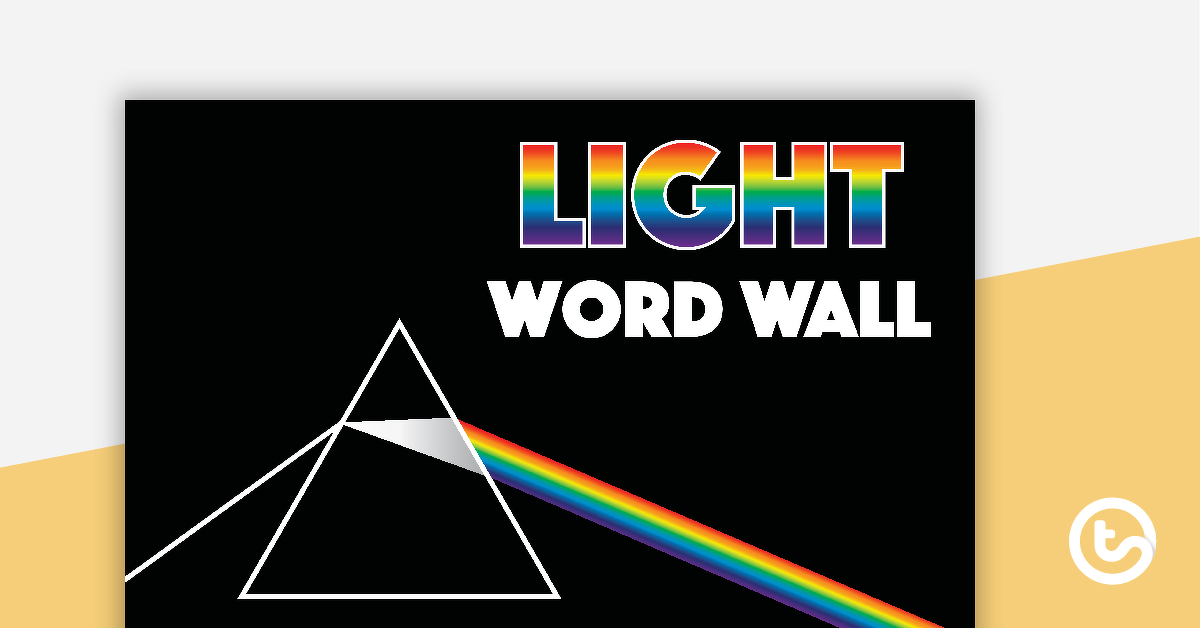 Preview image for Light Word Wall Vocabulary - teaching resource