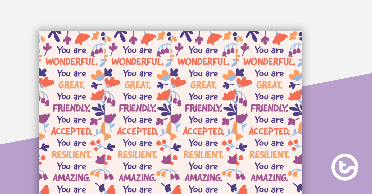 Preview image for Bookmark - You Are You! - teaching resource