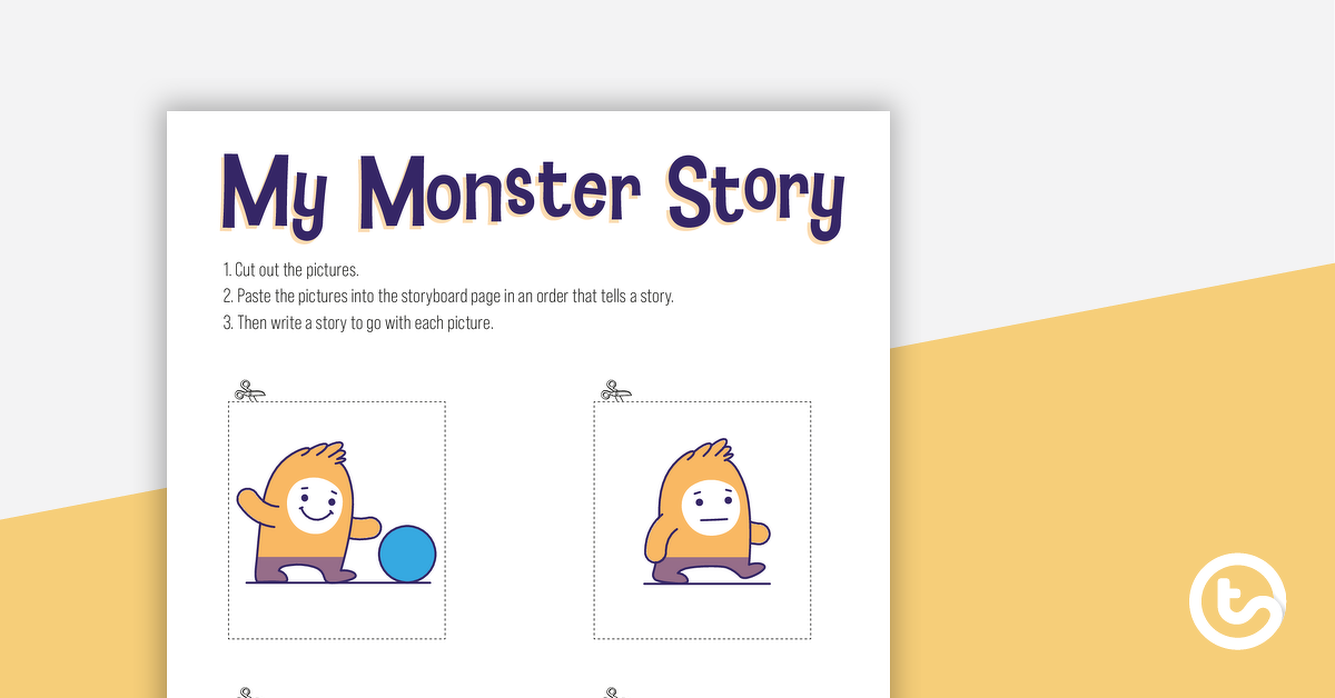 预览图像for My Monster Story Template - teaching resource